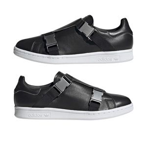Adidas Stan Smith Buckle Lifestyle Leather Sneakers Black Women’s US Size 6.5